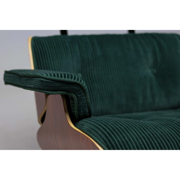 2023 Unique Edition Vitra Eames Lounge Chair and Ottoman XL | Green Velvet, Santos Palisander - Image 8
