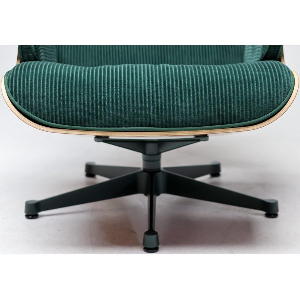 2023 Unique Edition Vitra Eames Lounge Chair and Ottoman XL | Green Velvet, Santos Palisander - Image 9