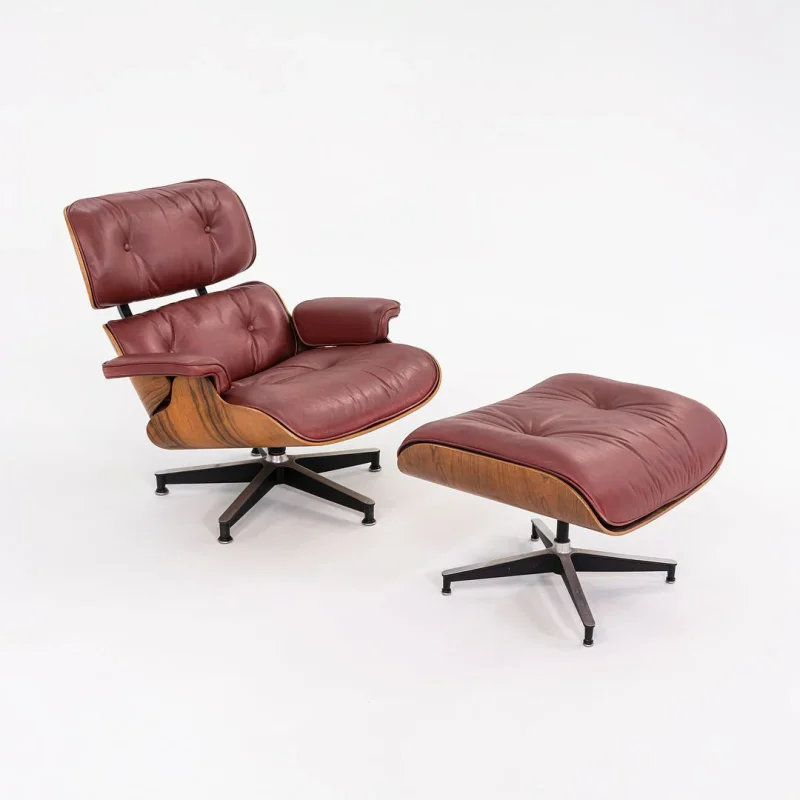 1964 Herman Miller Eames Lounge Chair and Ottoman | Сlaret Leather, Brazilian Rosewood