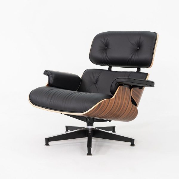 2024 Herman Miller Eames Lounge Chair and Ottoman | Black Leather, Santos Palisander - Image 2