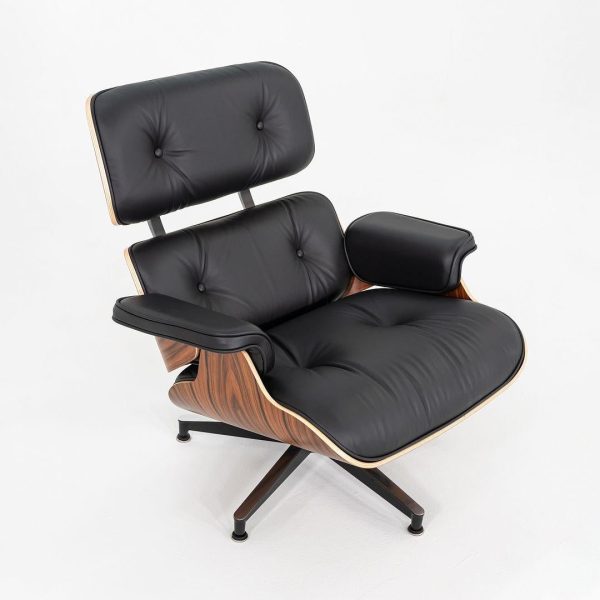 2024 Herman Miller Eames Lounge Chair and Ottoman | Black Leather, Santos Palisander - Image 3