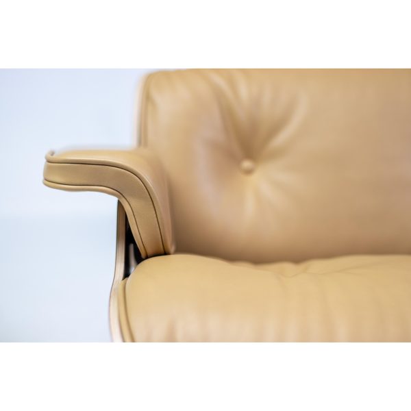 2023 Vitra Eames Lounge Chair and Ottoman, XL | Caramel Leather, American Cherry - Image 12