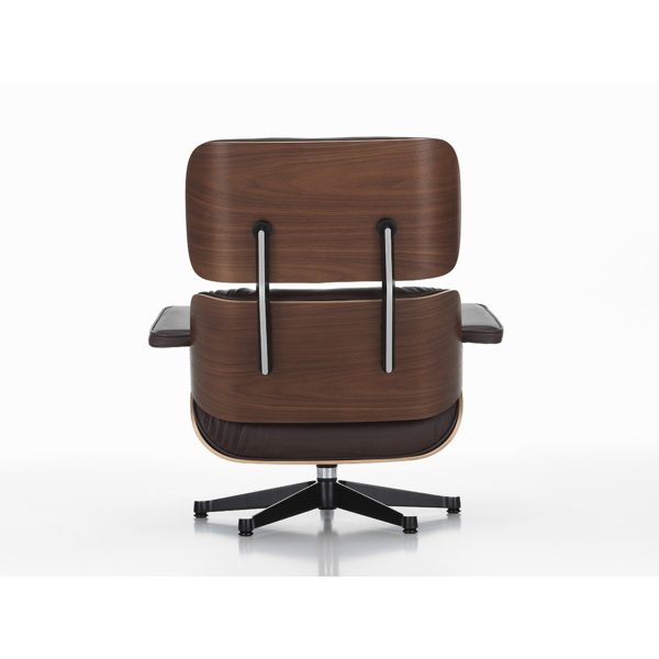 2023 Vitra Eames Lounge Chair and Ottoman, XL | Dark Brown Leather, Dark Walnut - Image 5