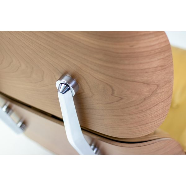 2023 Vitra Eames Lounge Chair and Ottoman, XL | Caramel Leather, American Cherry - Image 14
